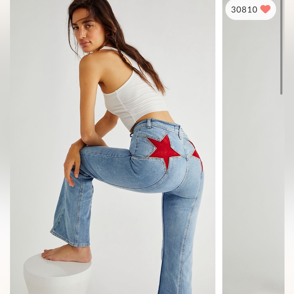 We the free firecracker star flare jeans